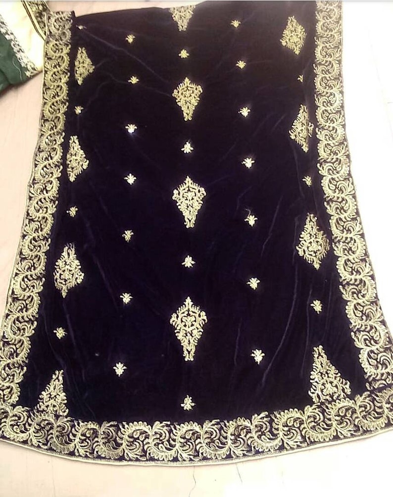 velvet shawl for bride