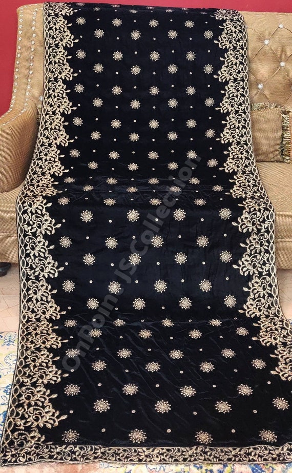 velvet shawl for bride