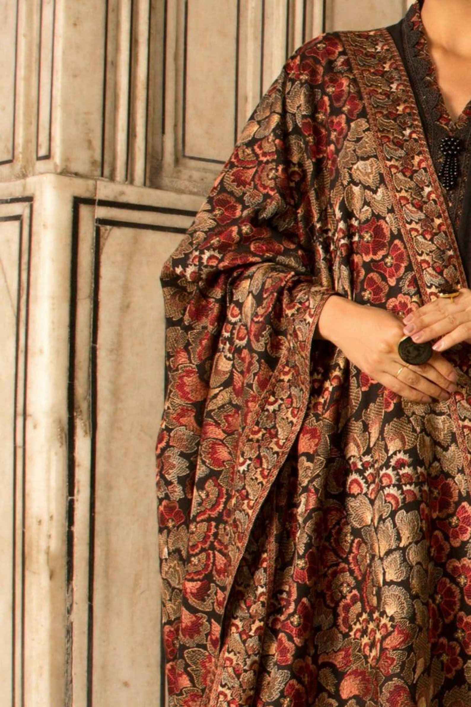 Velvet Embroidered Shawls - S16