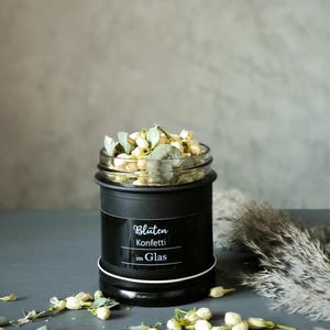 Natuurlijke geurpotpourri in een glas met eucalyptus & jasmijn – frisse kamergeur met citroen-eucalyptusolie, duurzame bloemendecoratie