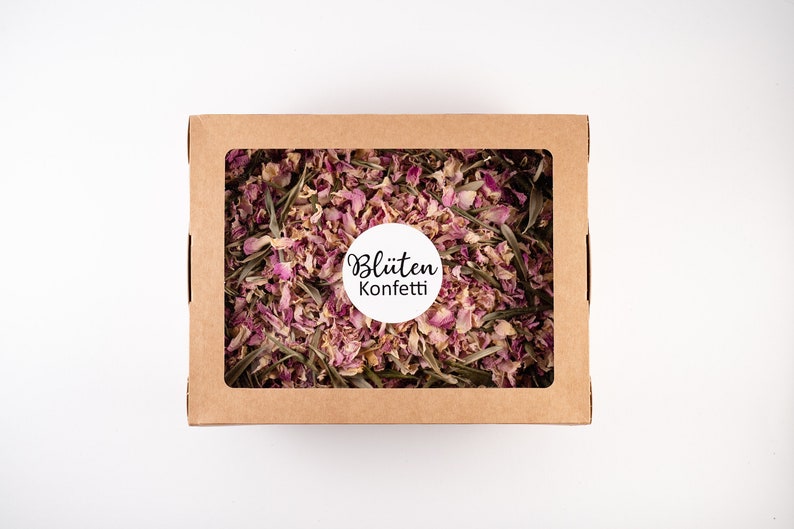 Biologisch Abbaubares Konfetti aus getrockneten Blüten / Blütenkonfetti /Hochzeitskonfetti/ Partykonfetti Pink Olive Bild 2