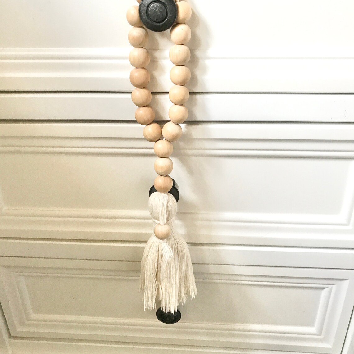 Wooden Bead Tassels Farmhouse Tassel Boho Decor Wood Bead Etsy