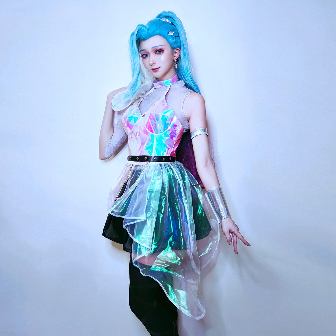 Seraphine Cosplay Costume Dresses Shoes 