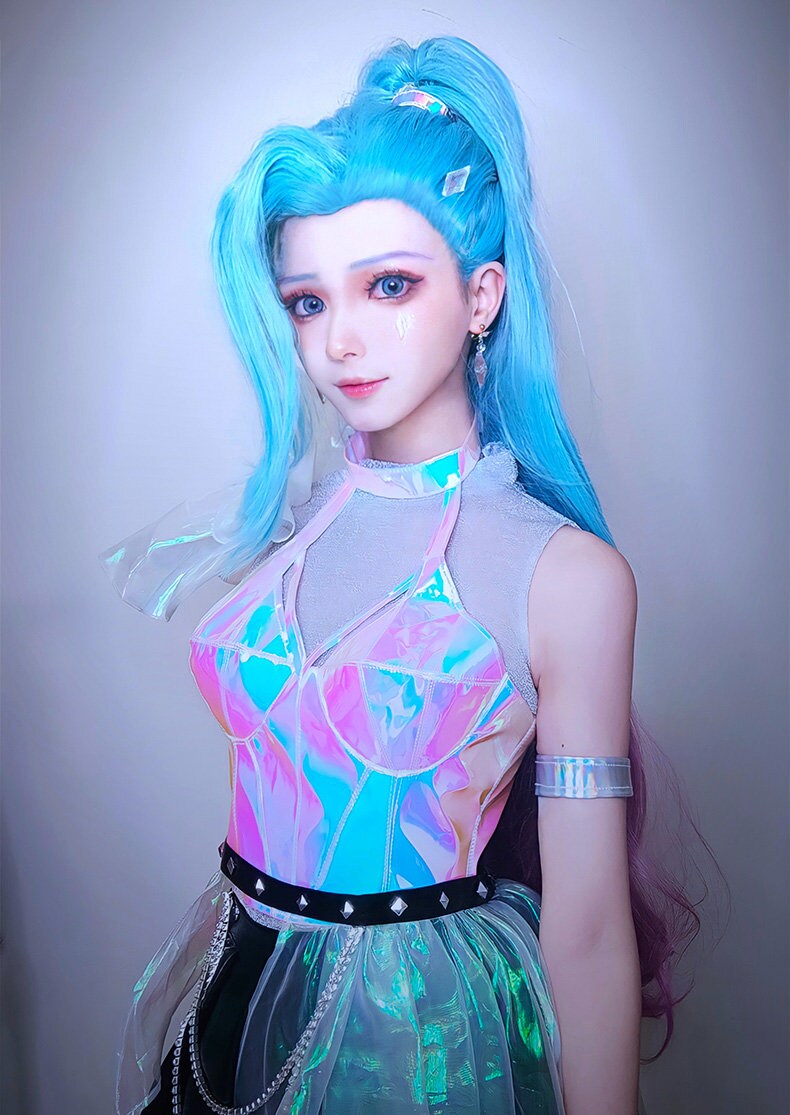 Seraphine Cosplay Costume Dresses Shoes 