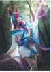 LOL Spirit Blossom Ahri Cosplay Costume Prop Nine Tails Wig Shoes Outfit 