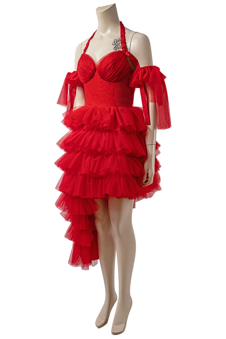 Harley Quinn Cosplay Costume Femmes Robes Rouges Tenue de Etsy