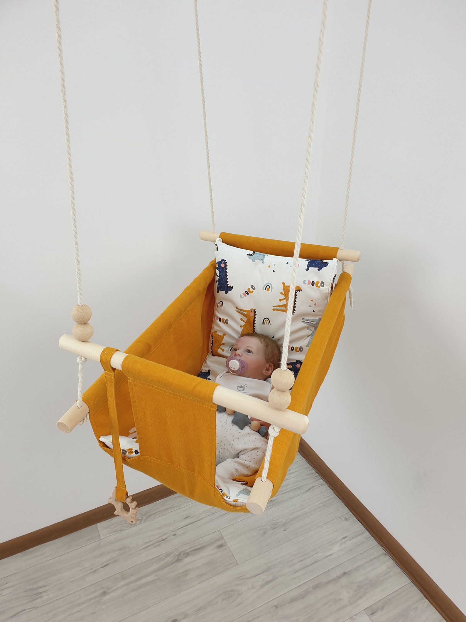 Linen Hanging Swing linen Baby Swing Outdoor Indoor Swing Etsy