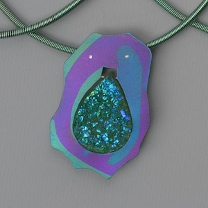 Geode 6 Niobium Pendant