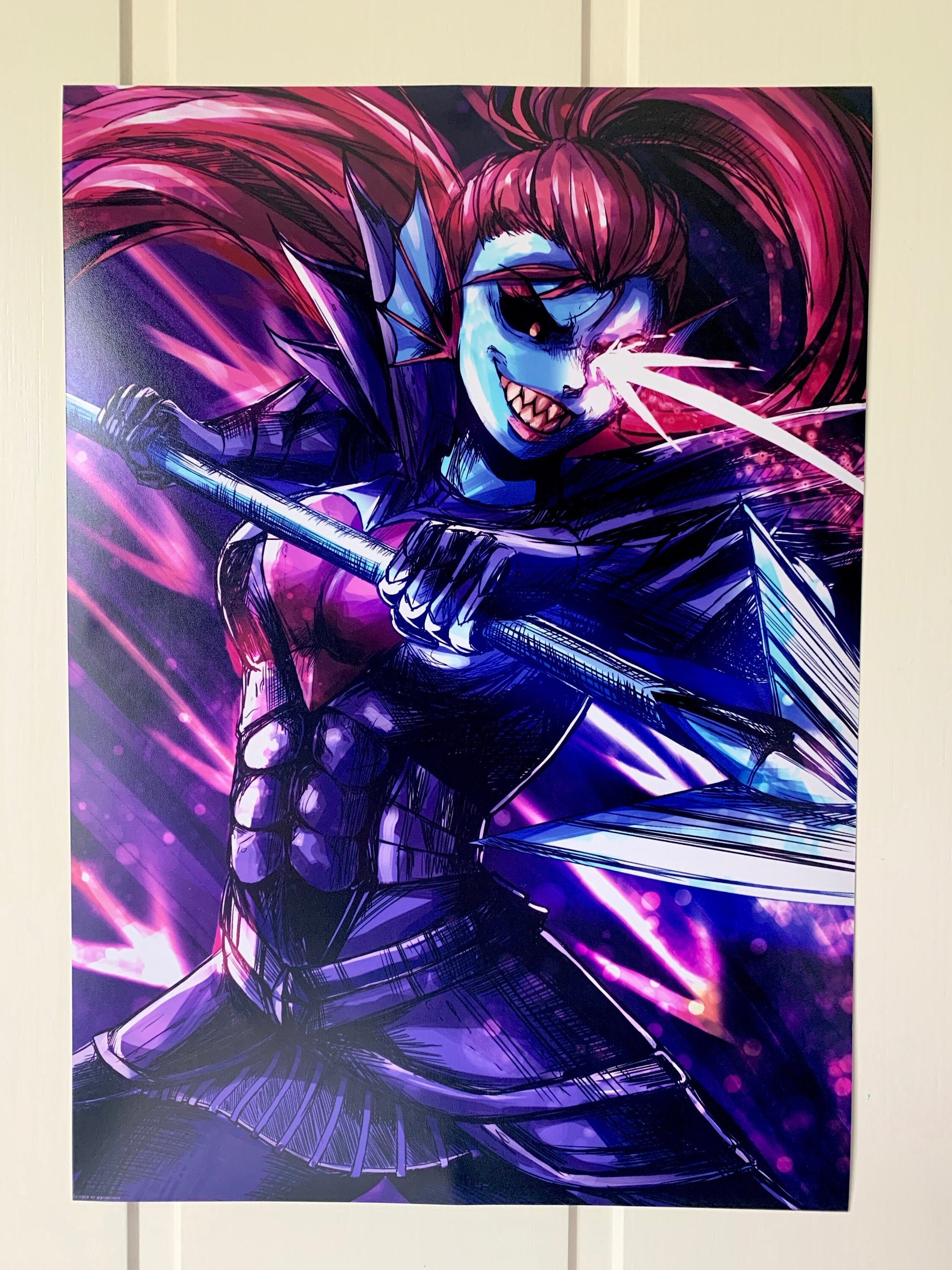 Undyne The Undying Undertale Print Etsy Undyne The Undying Undertale Print Etsy