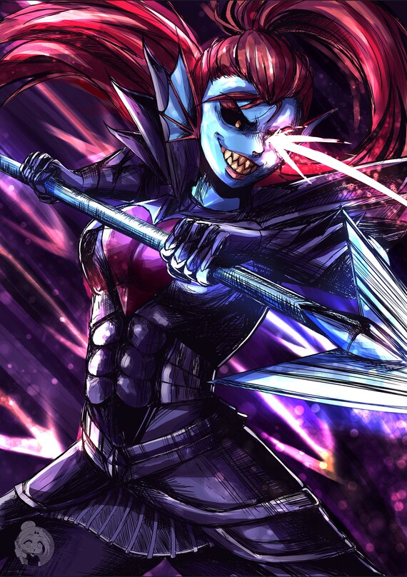 Undyne The Undying Undertale Print Etsy Norway