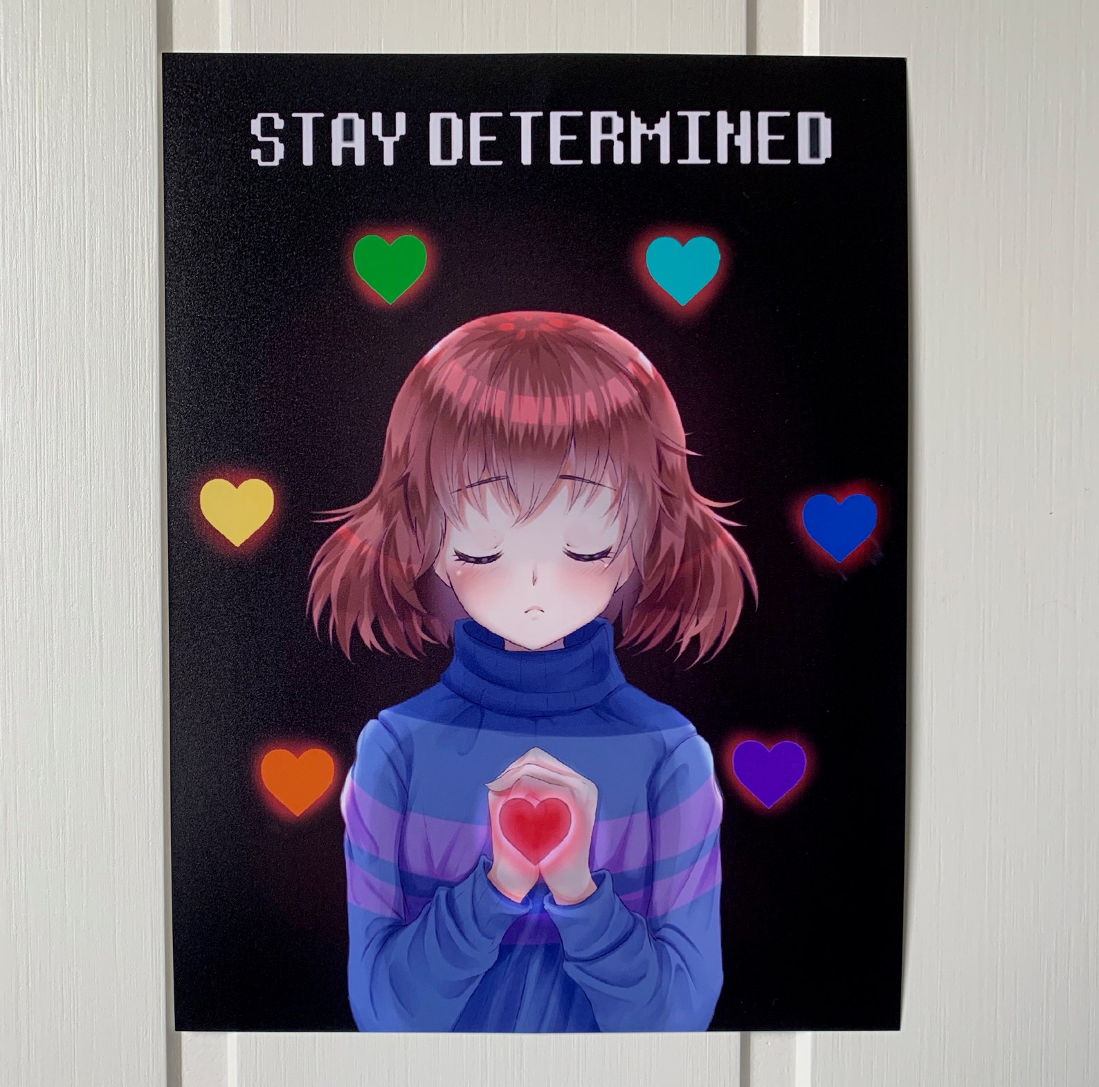 Undertale Frisk Stay Determined A5 Print | Etsy