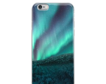 Northern lights over lake in Finland iPhone 11 case Northern lights over lake in Finland iPhone 11 case