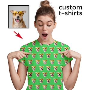 Custom photo Face Shirt, Personalized Face shirts, Your Face on T-shirt, Custom Pet shirt, Collage Face Shirt, Birthday Gift, Custom Gift