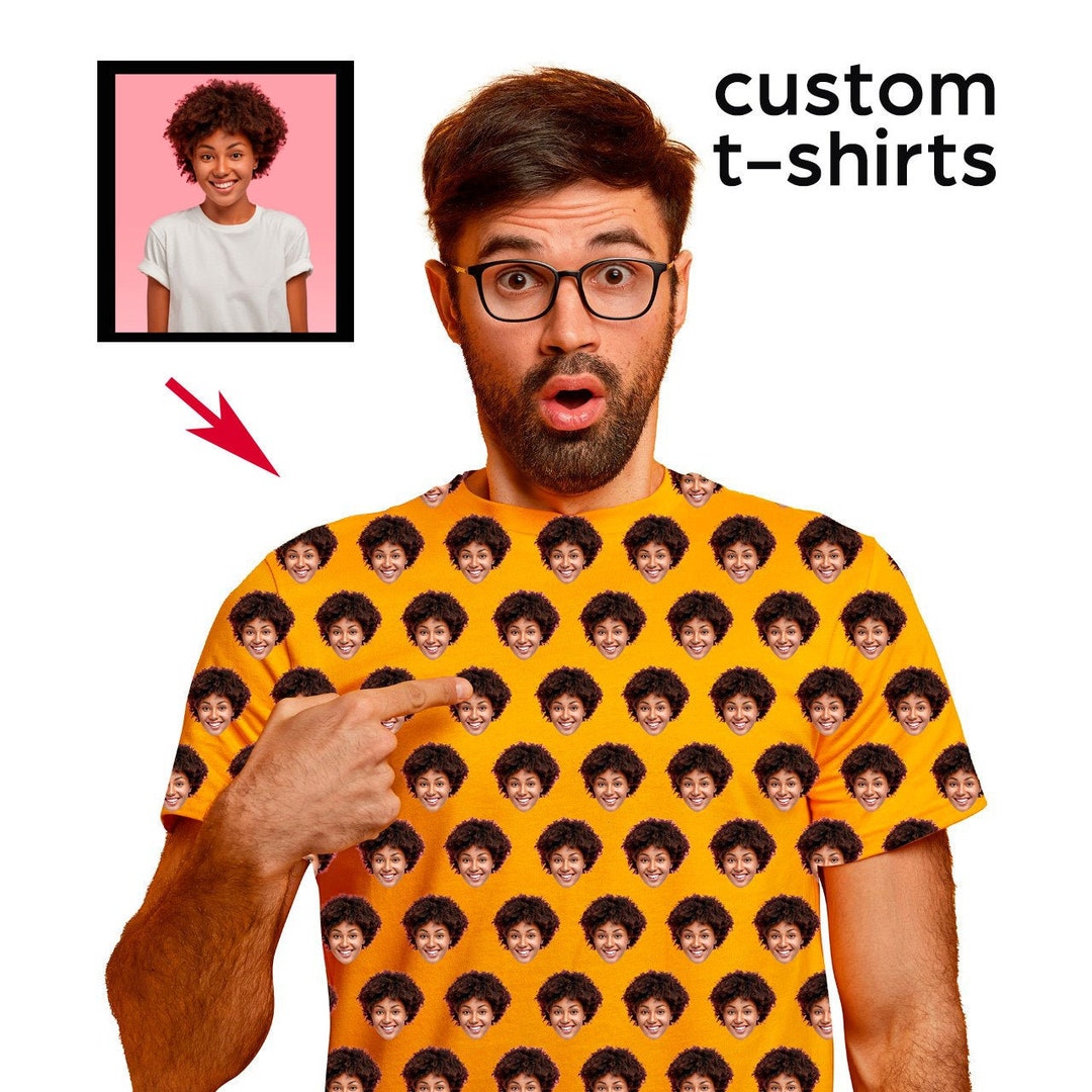 Custom Photo Face Shirt, Personalized Face Shirts, Your Face on Tshirt