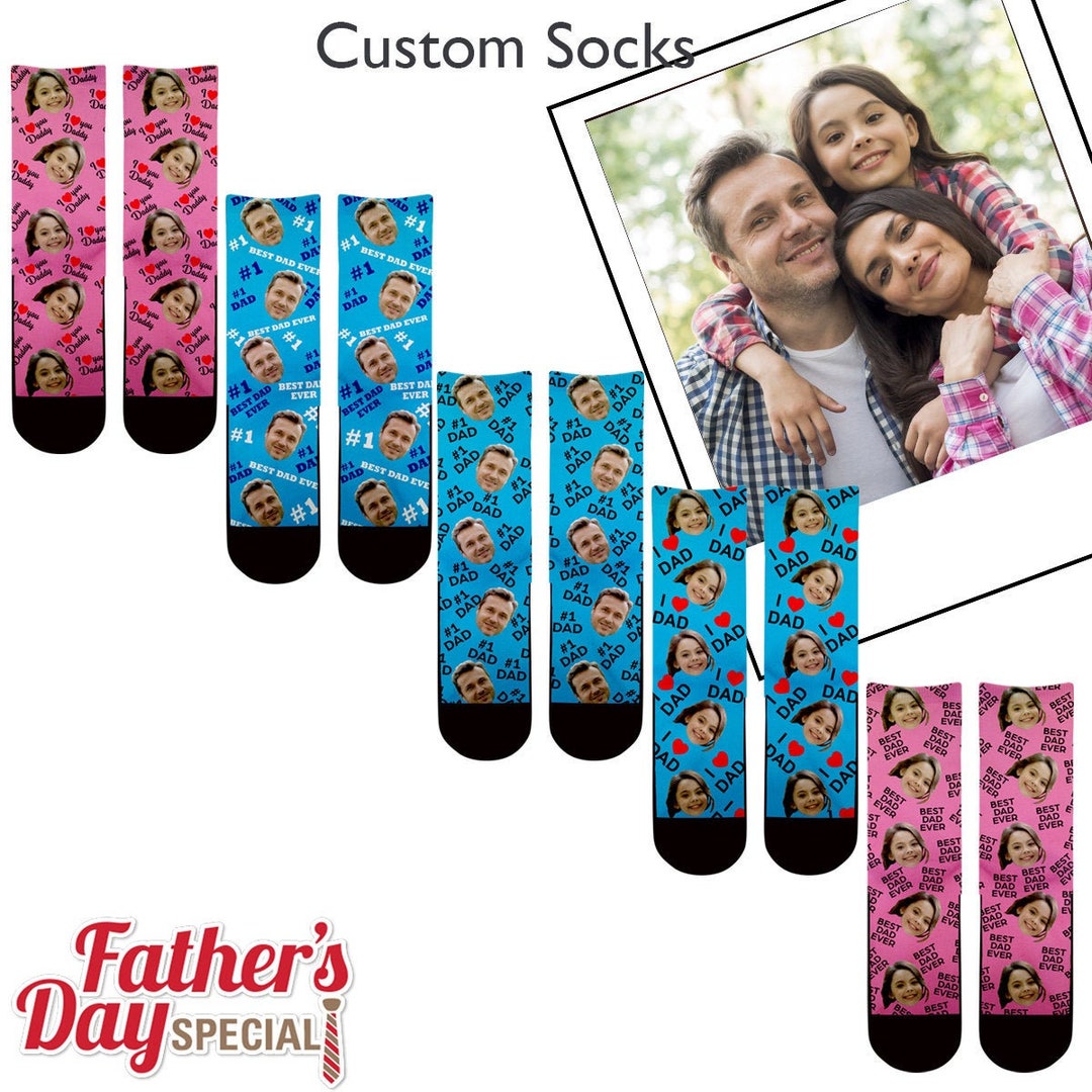 Custom Father Day Socks, Fathers Day Gifts, Custom Socks, Funny Gifts ...