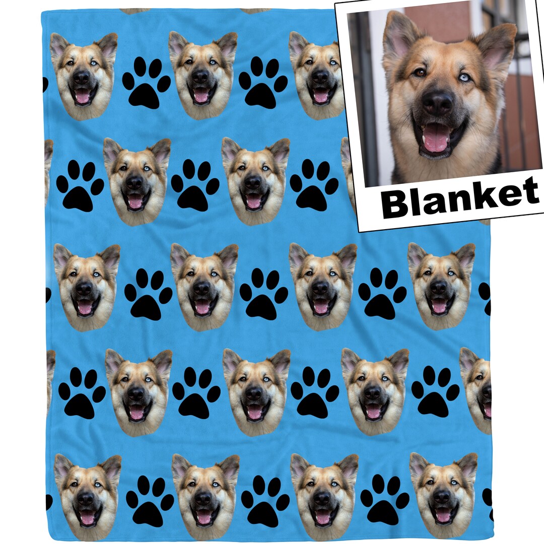 Personalized Pet Blanket Custom Blanket Dog Face Blankets Etsy