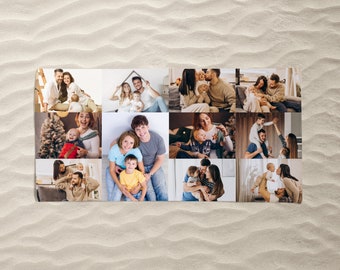 Custom Beach Towel with your photo, Family Vacation, Photo Gifts, Pool Towel, Cabana Towel, Personalized Beach Towel, Personalized Gifts