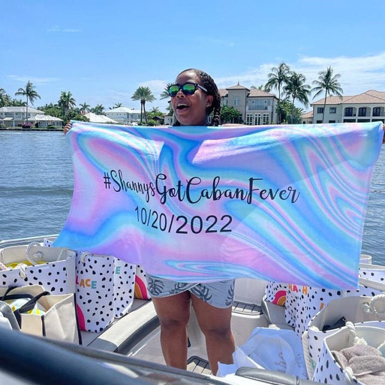 Custom Tie Dye Towel With Name Personalized Beach Towels Etsy