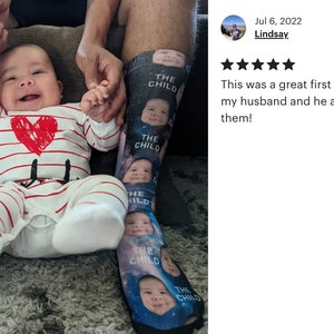 Custom Father's day socks, Custom Face Socks, Personalized socks, Gifts for Father's Day, Gifts for Dad, Gifts for him, I Love Dad, Best Dad image 5