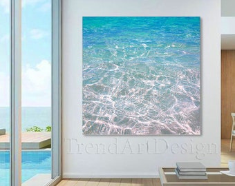 Aqua Abstract Art, Ocean Water Print, Sea Wall Decor, Abstract Ocean Print Aerial Ocean, Turquoise Wall Art Minimalist, Relaxation Gift, Zen