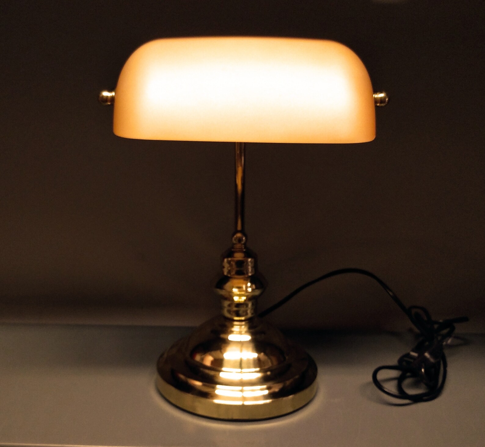Vintage Luxury Banker Lamp Lawyer Lamp Matte Mustard Yellow Etsy