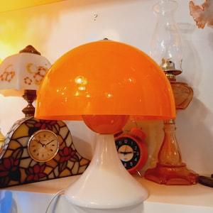 Pop Art Orange Space Age Table Lamp , Retro modern Lighting  Contemporary Lamp, Mid Century Modern Decor,  Gift for him her