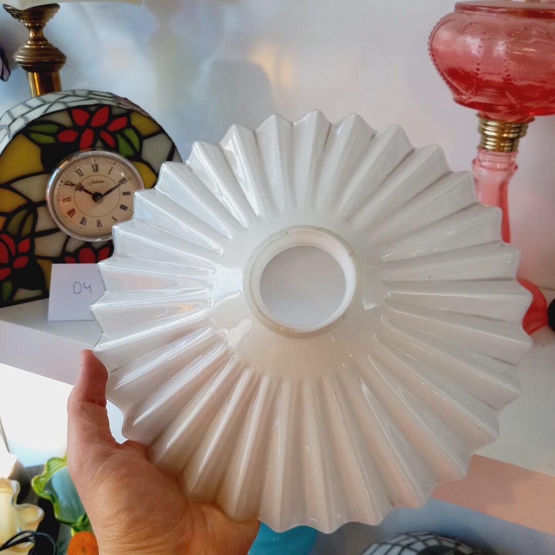 Vintage Milk Glass Lamp Shade - Etsy