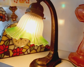 Vintage Art Nouveau Table Lamp Brass | Art Deco Brass Desk