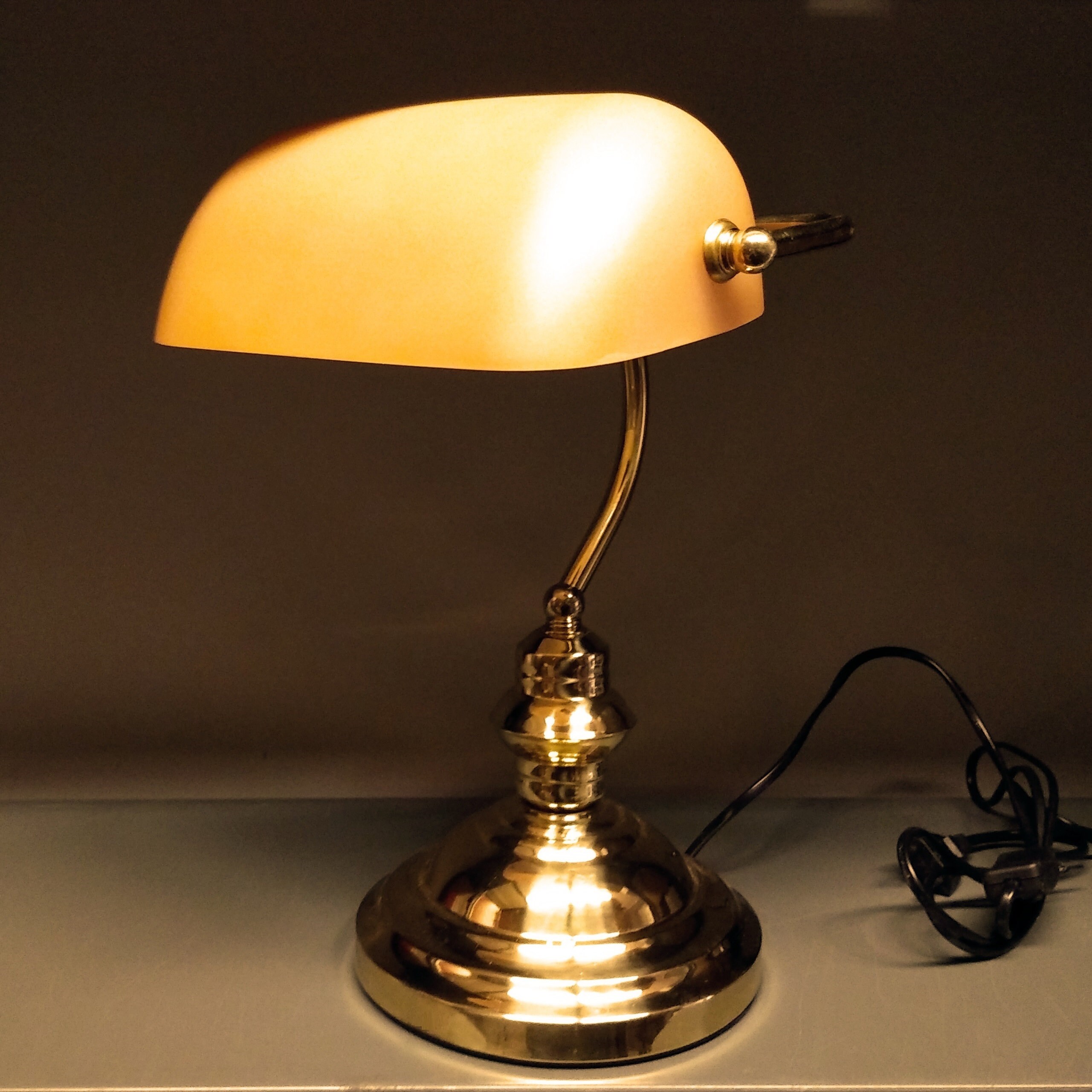 Vintage Luxury Banker Lamp Lawyer Lamp Matte Mustard Yellow | Etsy