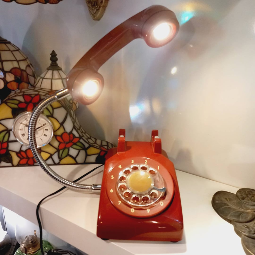Vintage Rotary Dial Telephone Lamp Nostalgic Retro Phone Etsy