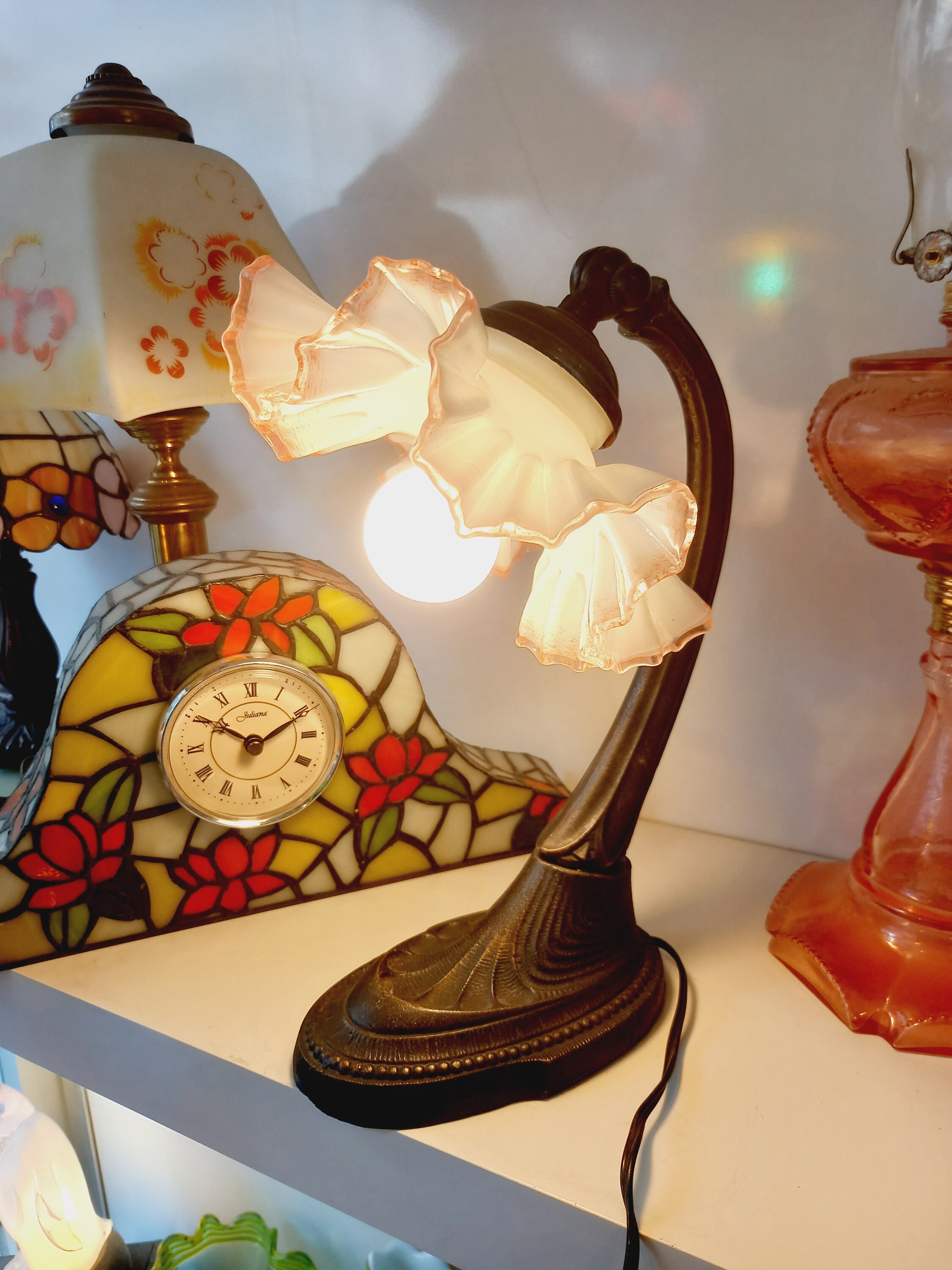 National lamp house レトロ アンティーク ヴィンテージ Vintage Art Nouveau Table Lamp Brass | Art Deco Brass Desk