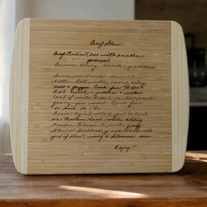 Custom Engraved Family Recipe Bamboo Cutting Board (13.5x11.5)