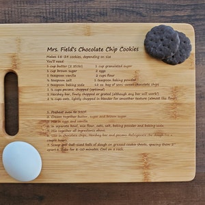 Custom Recipe Engraved Small Cutting Board: Sentimental Family Keepsake