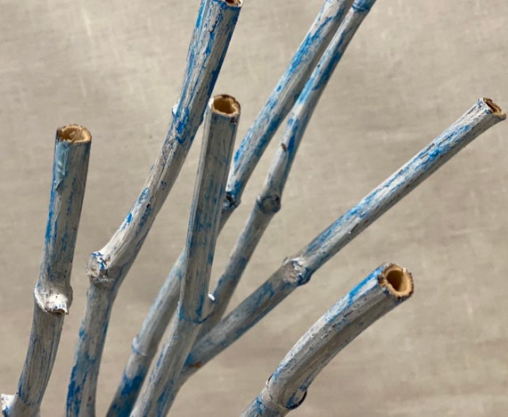 Hand Painted Dried Decorative Branches, Natural Branches, Painted