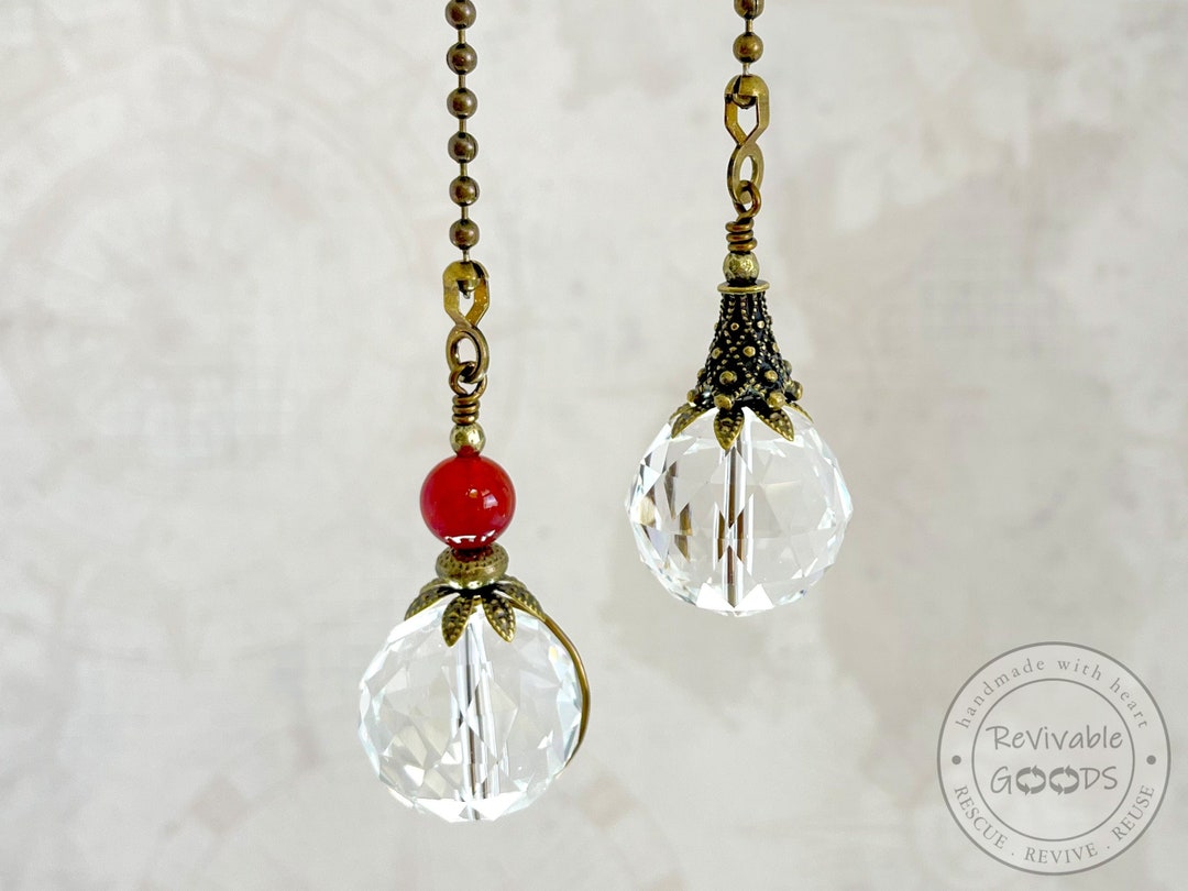 Crystal Light Pulls Fan Pull Ceiling Fan Pull Ornament Pull Etsy