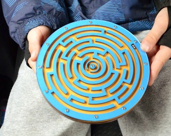 Maze game for kids, Double-sided wooden Labyrinth, Gift for kids, Educational Games, Baby and toddler toy, Montessori toy, Wooden Board Game