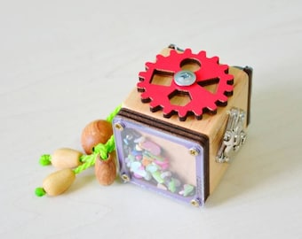 Kompaktes Spielzeug für unterwegs | Fidget Holzspielzeug für Kleinkinder | Montessori-Babyspielzeug | Aktives Babyspielzeug für unterwegs | Montessori-Geschenk für Kleinkind