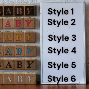 Babies Photo Props Gift, Baby Wooden Blocks, Custom Blocks for Baby, Personalized Wood Blocks, Nursery decor, Name Letters, Baby Shower Gift image 9