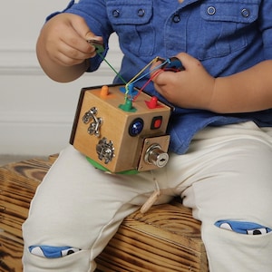 Toddler Busy Cube: Sensory Activity Travel Toy, Educational Gift