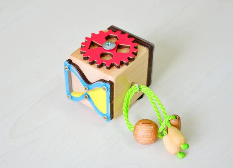 Compact Toy for Travel Fidget Wooden Toddler Toy Montessori Baby Toys Active Baby Toy for Travel Montessori Gift for Toddler image 7
