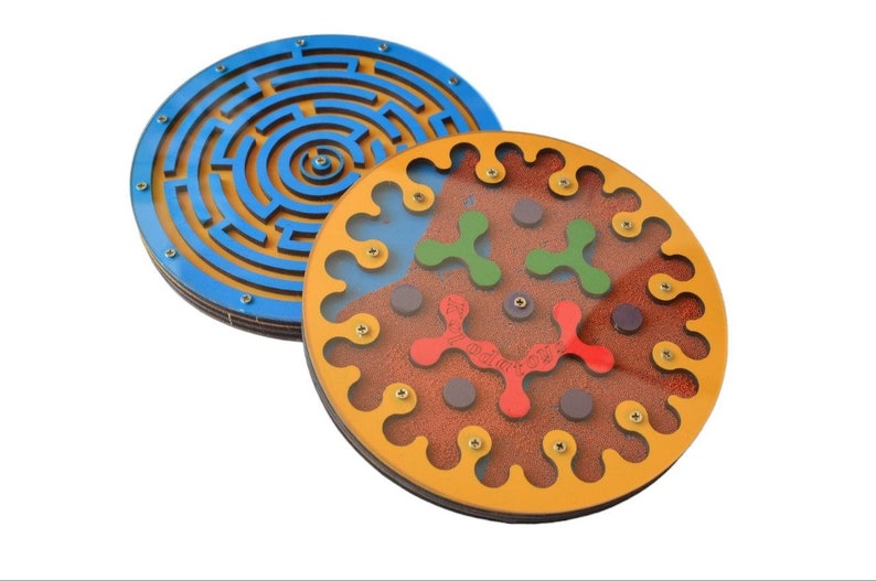 Maze game for kids, Double-sided wooden Labyrinth, Gift for kids, Educational Games, Baby and toddler toy, Montessori toy, Wooden Board Game image 2