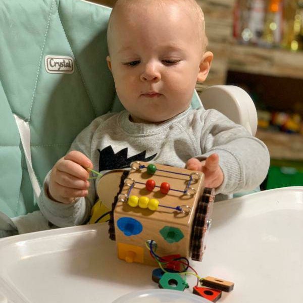 Cubo occupato educativo Giocattolo da viaggio per bambini Giocattoli Montessori 1 anno Tabellone attività Regalo per bambini