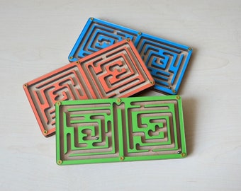 Wooden Labyrinth Game, Personalized Toddler Gift, Marble Maze, Educational Toys, Gift for kids, Fidget toy, Carseat toys, 3 year old gift