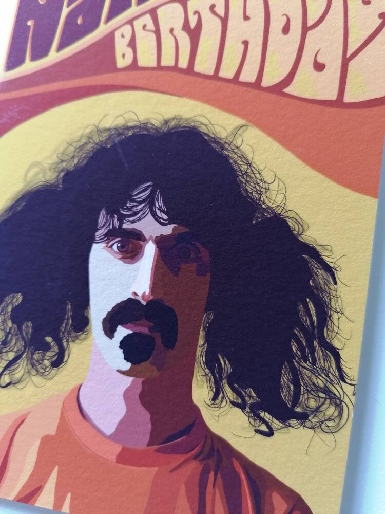 Happy Birthday. Frank Zappa. Greetings Card. Psychedelic. Music