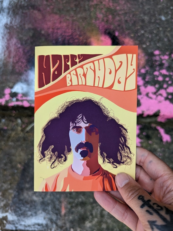 Happy Birthday. Frank Zappa. Greetings Card. Psychedelic. Music