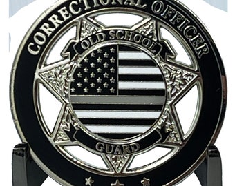 Correctional Officer Gray Gray LEO Challenge Coins Thin Gray Line Police Silicon Bracelet Corrections