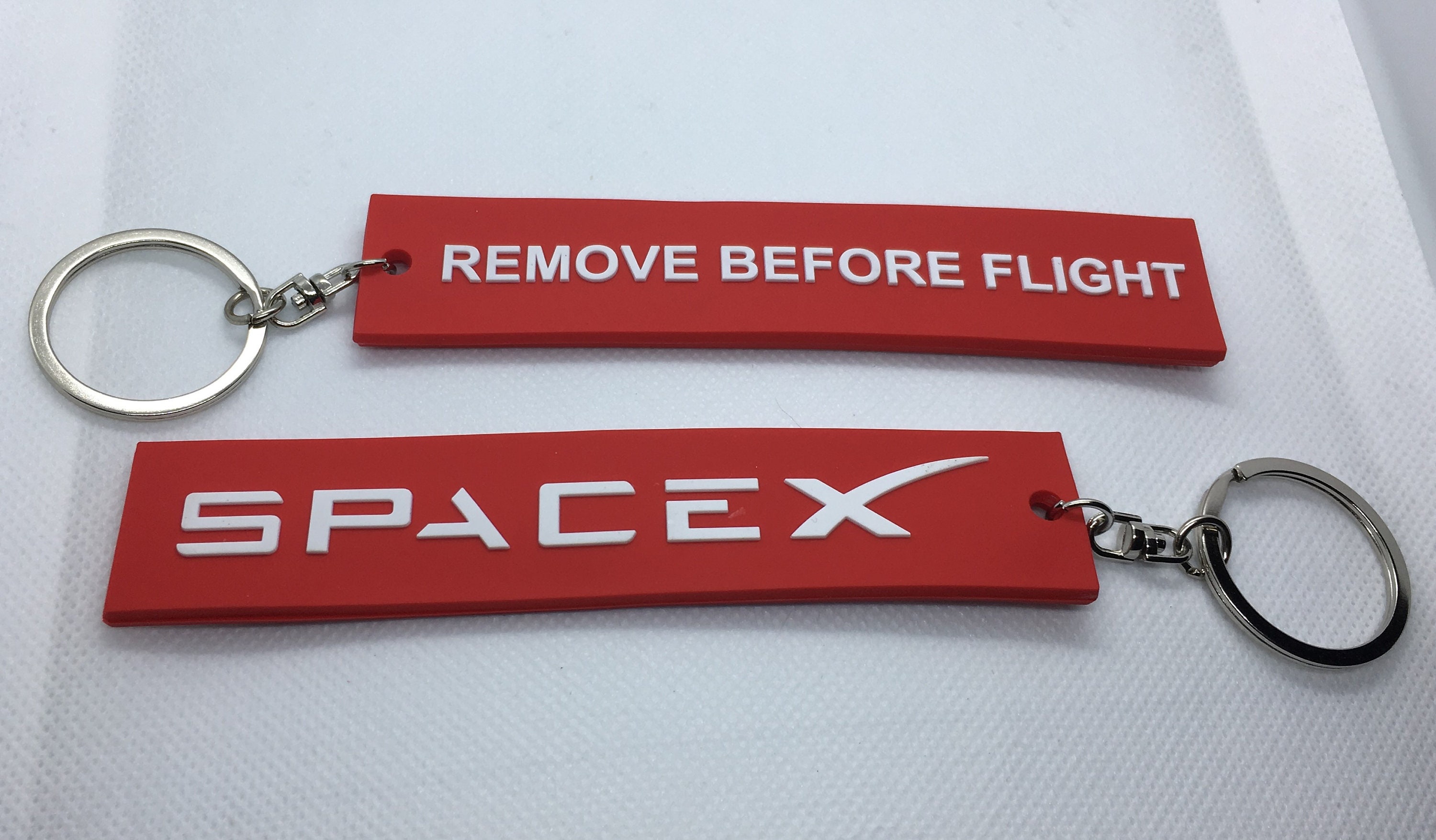 Red SpaceX Keychain or Luggage Pull Falcon 9 NASA Elon Musk Etsy