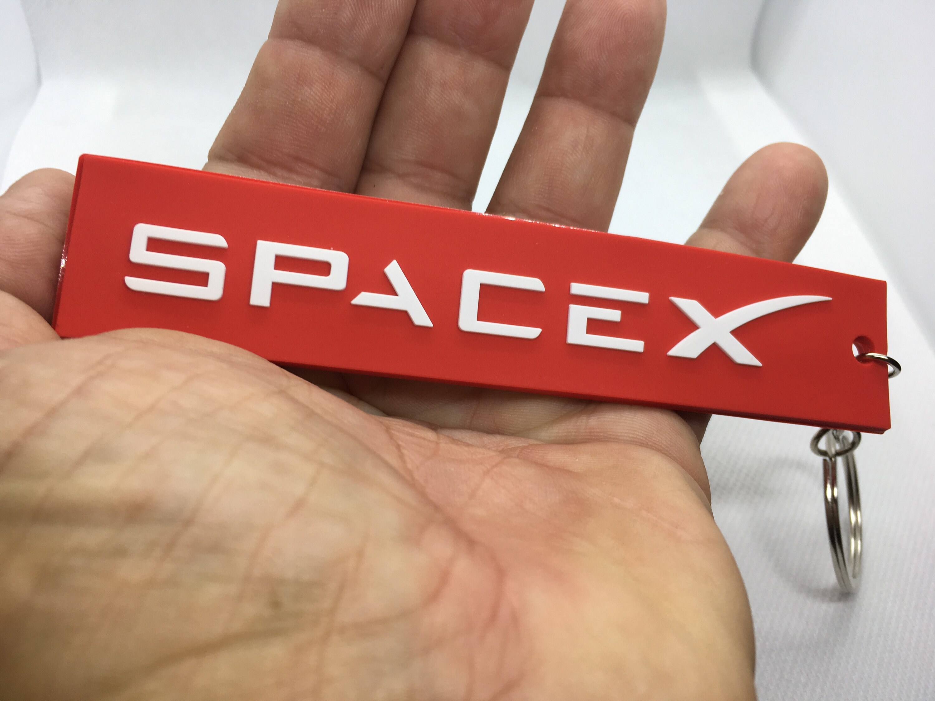 Red SpaceX Keychain or Luggage Pull Falcon 9 NASA Elon Musk Etsy