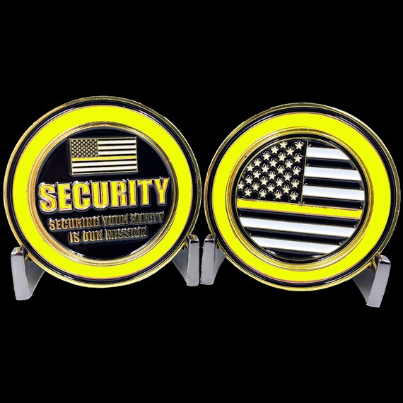 CL-NN Security Officer Challenge Coin Security Enforcement Guard Thin Purple Line