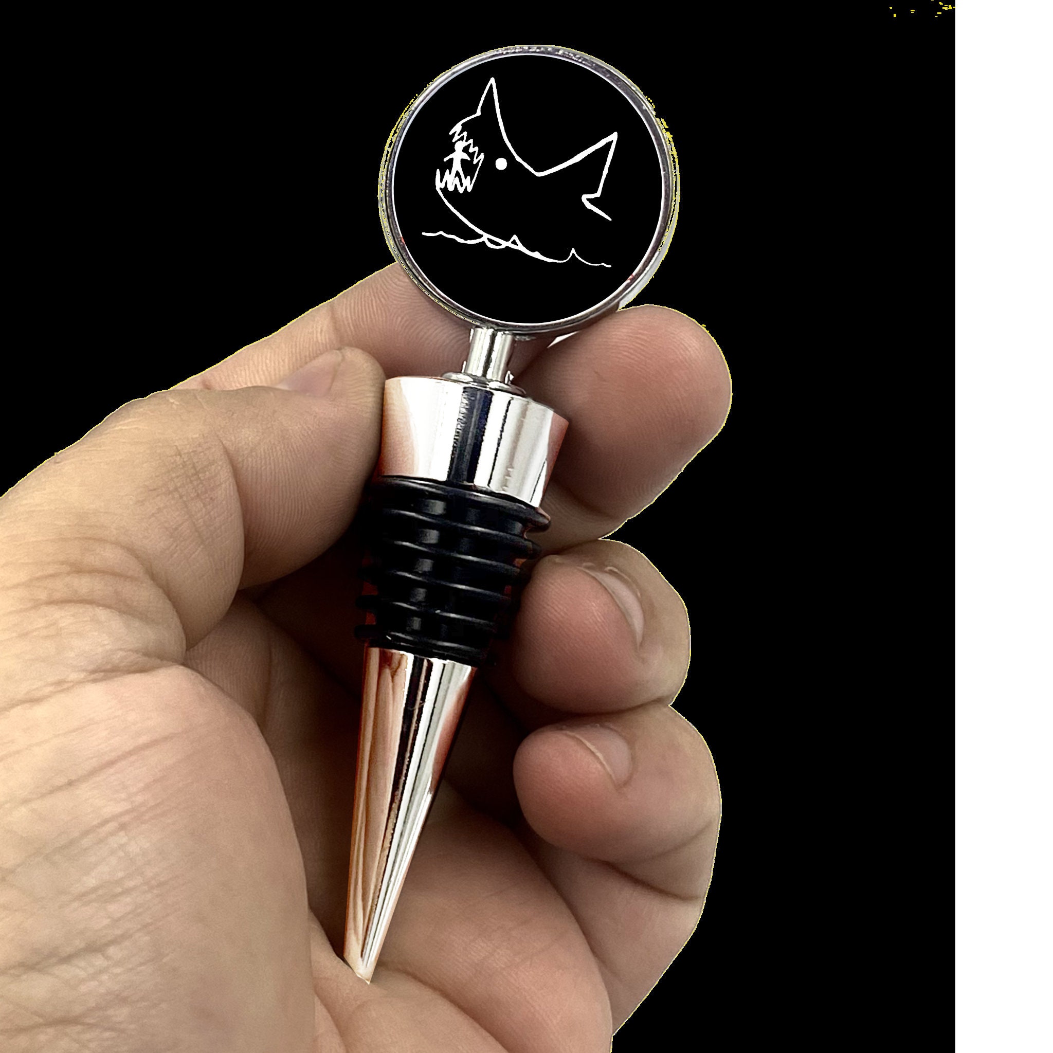 Jaws Inspired Chalkboard Drawing Alex Kintner Wine Stopper Etsy